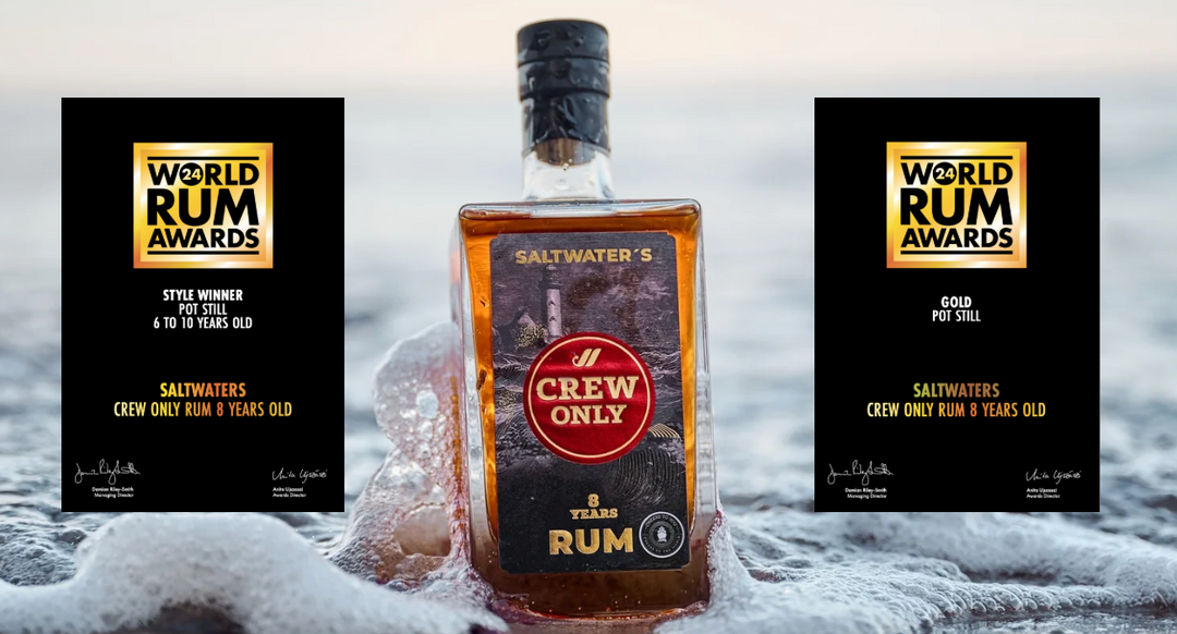 Saltwaters Crew Only 8 years Rum: Doppelter Goldgewinner bei den World Drinks Awards 2024