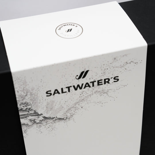 Bild der Geschenkbox SALTWATER´s von oben und Außenansicht