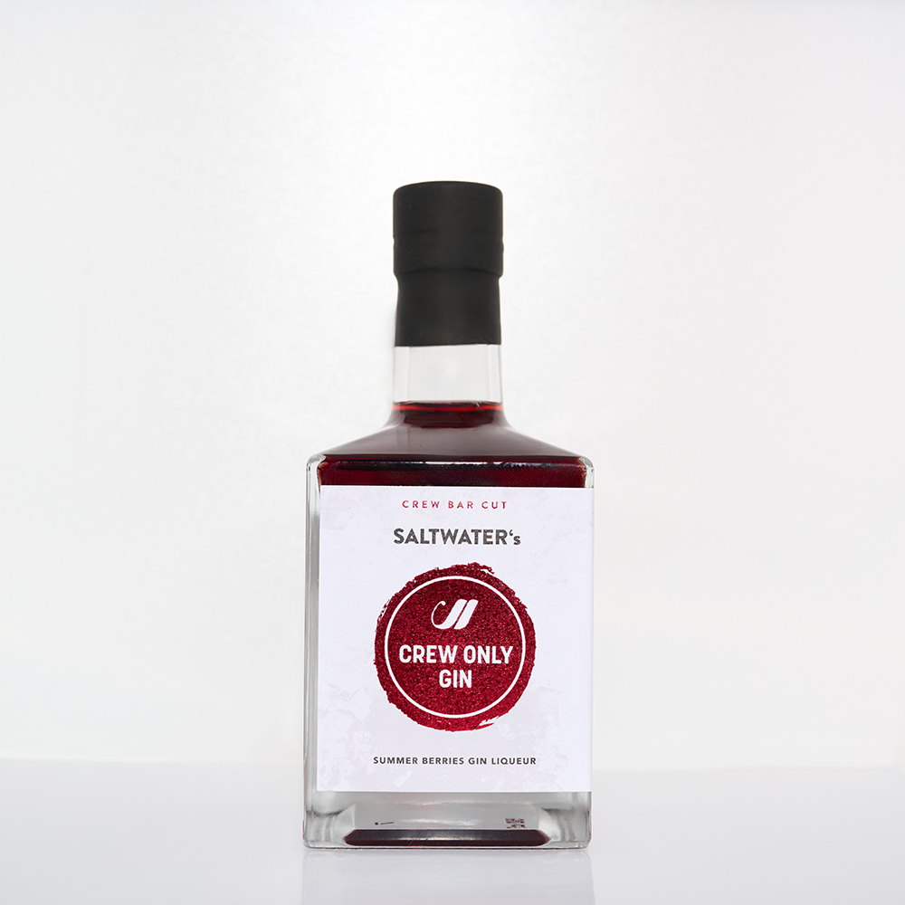 Frontalansicht des SALTWATER´s CREW ONLY Summer Berries Gin Liqueur